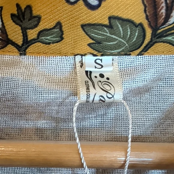 Long Sleeve Floral Midi Dress - Mustard Yellow - Picture 3 of 8